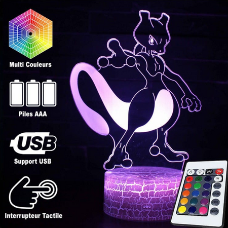 Lampe 3D Mewtwo